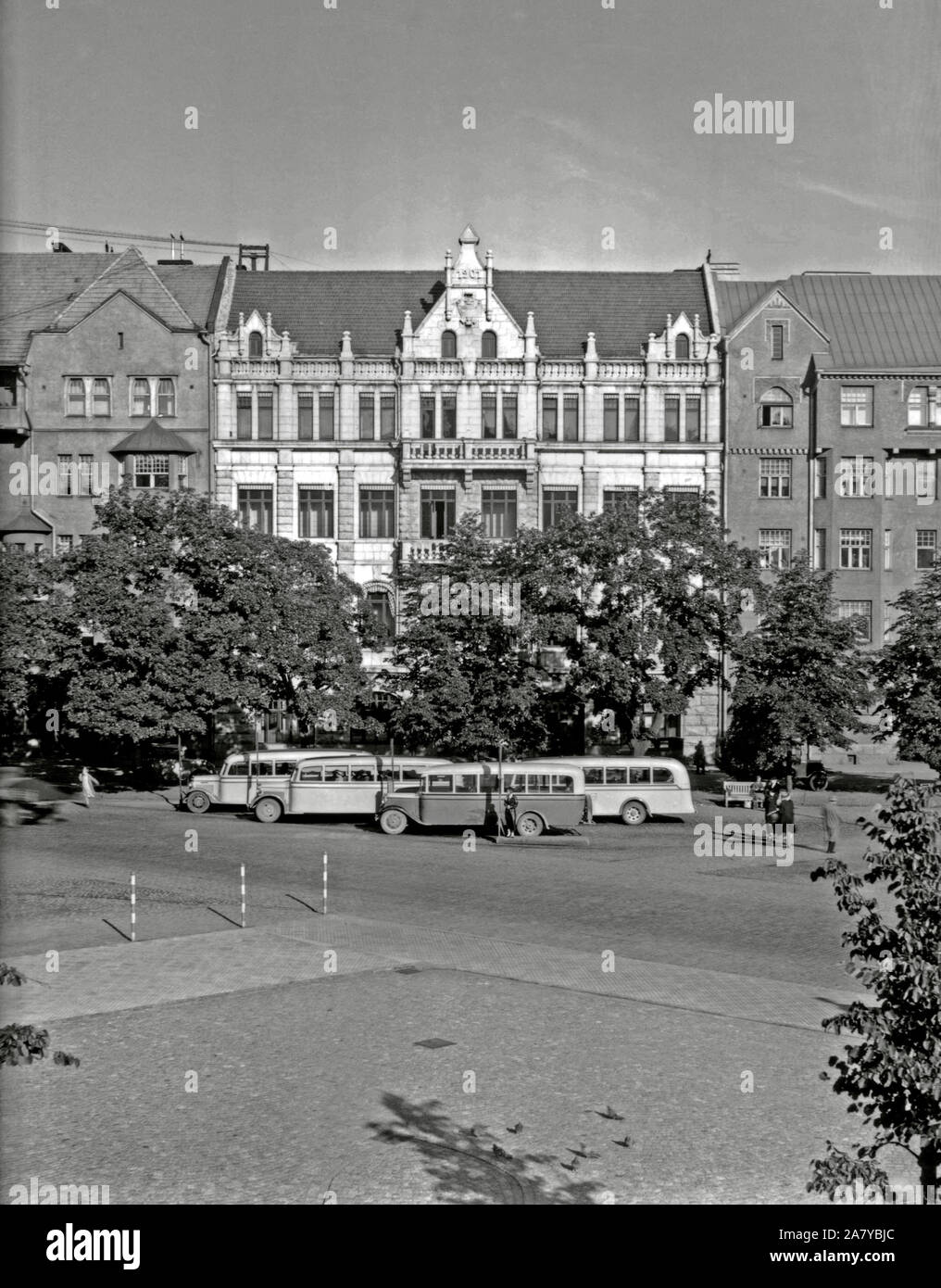 Yleisradio's headquarters in Fabianinkatu 15, Helsinki, 1930's. Stock Photo