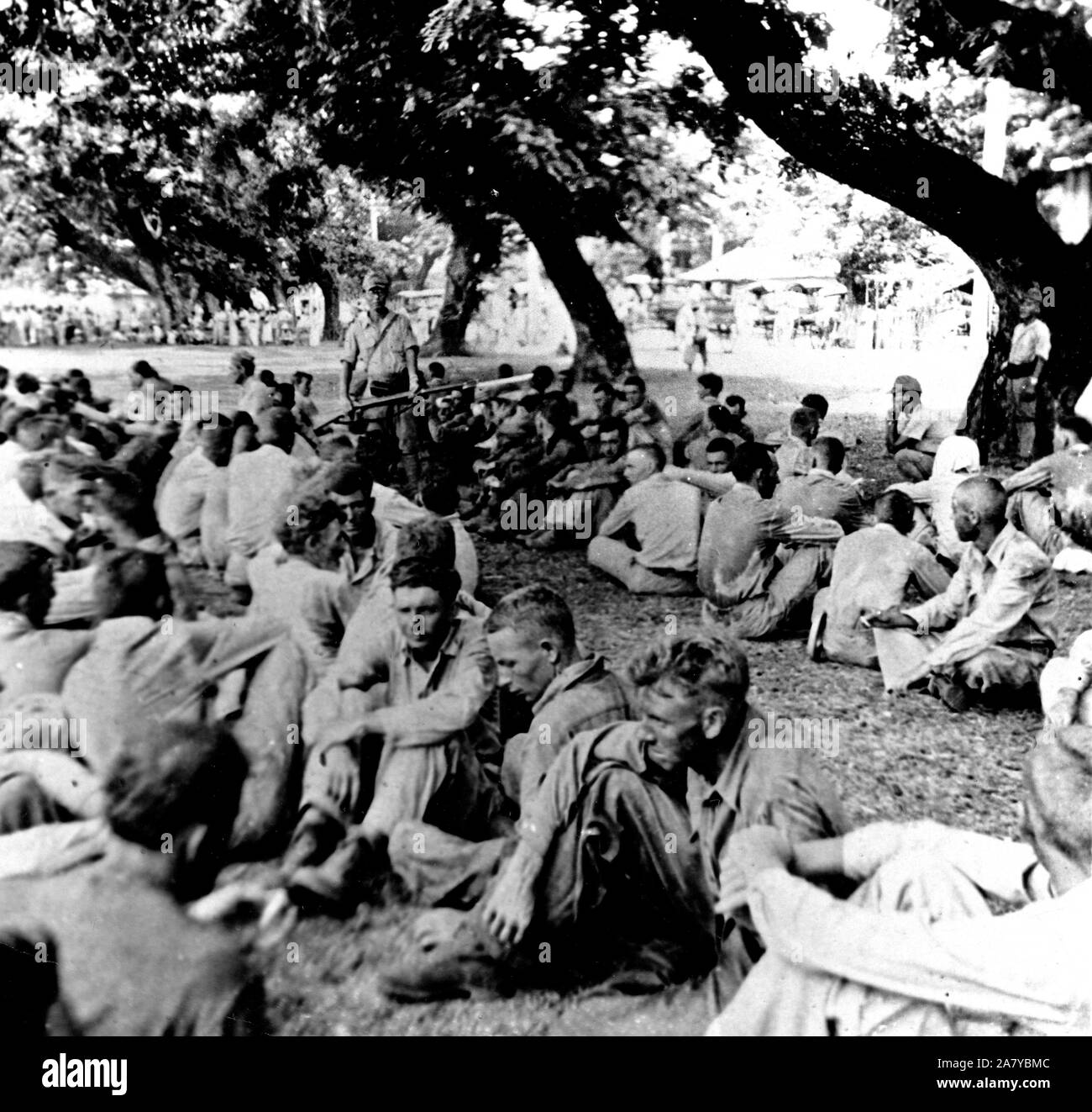 About May 1942 during the March of Death from Bataan to Cabanatuan prison camp - do not use this caption in pencil on back Stock Photo