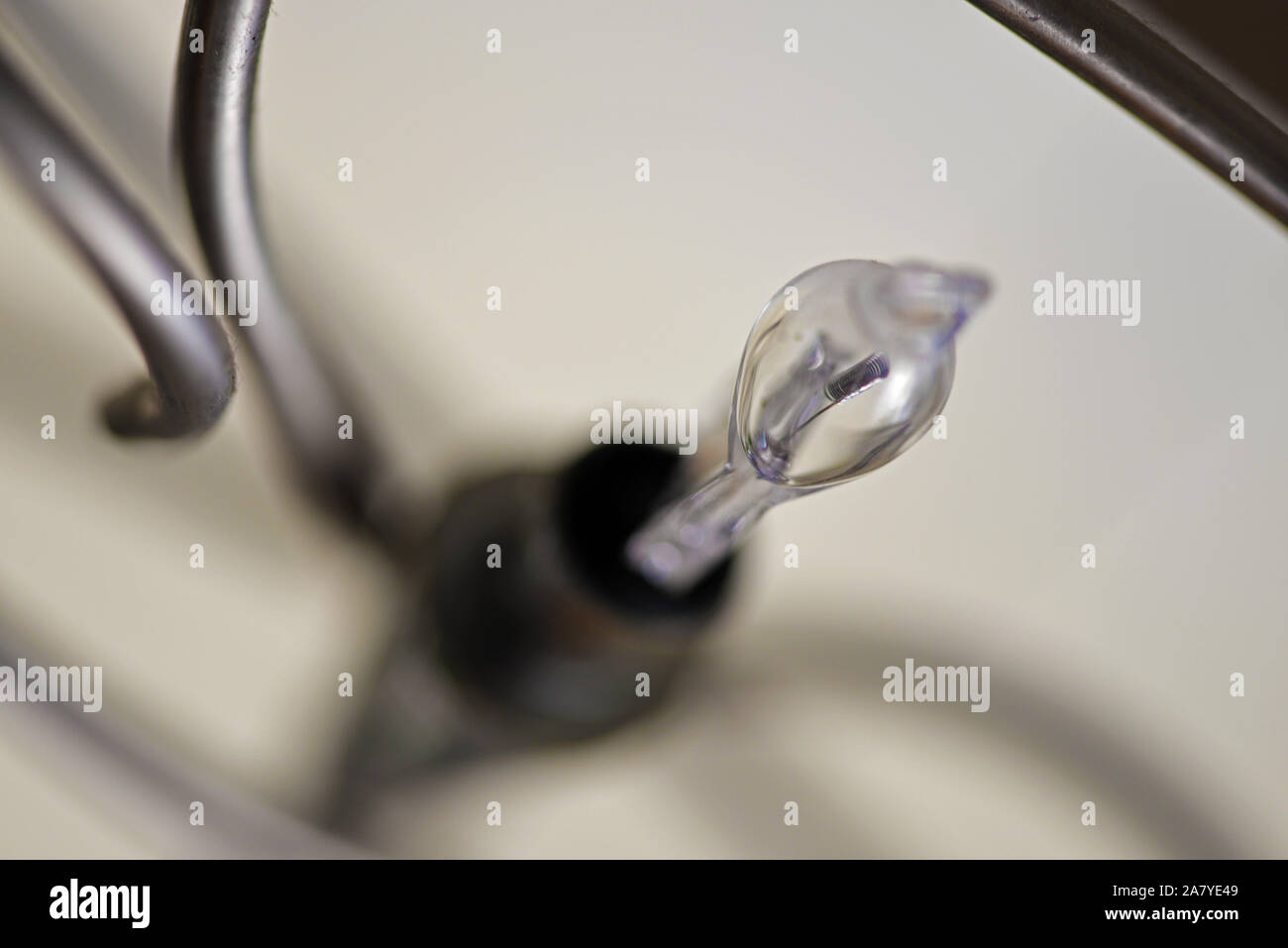 Small light bulb close up. Stock Photo