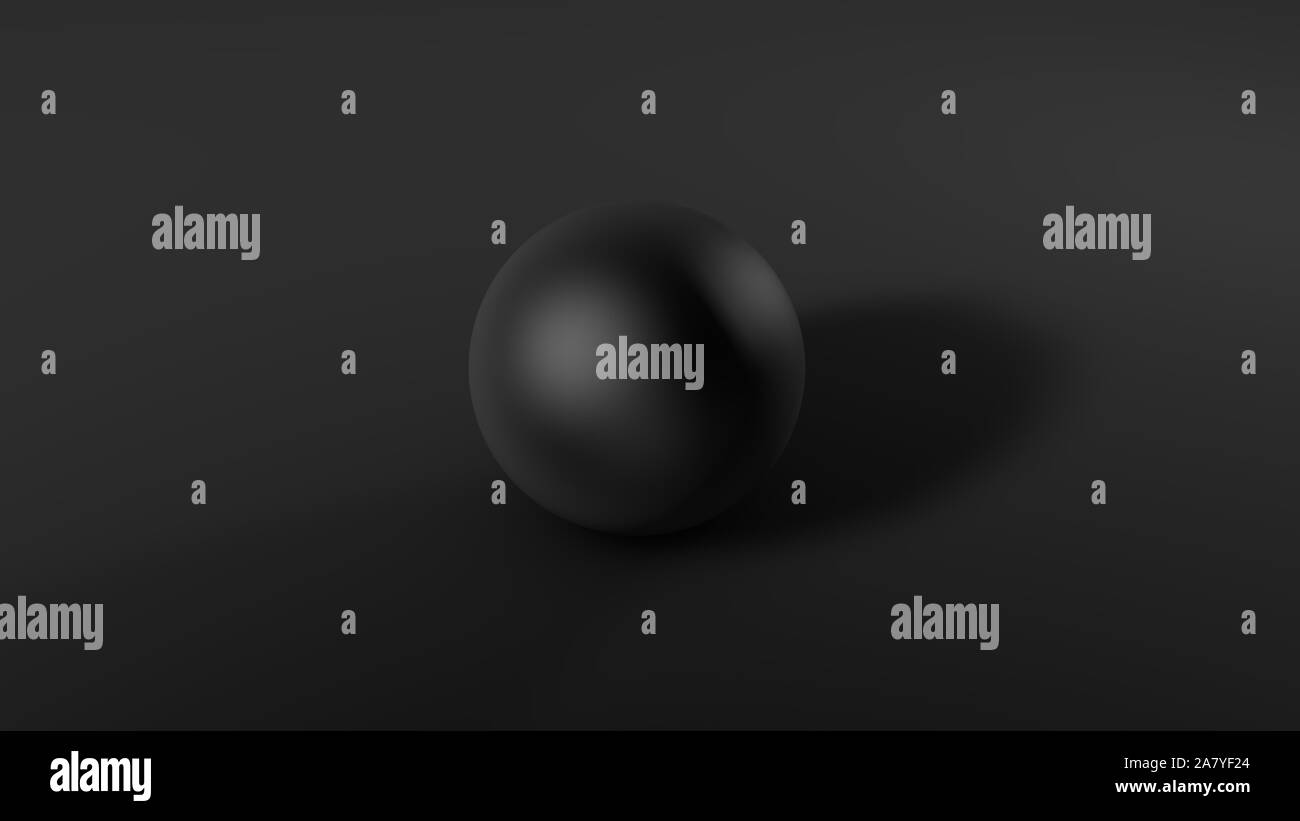 Black background with balls. 3d rendering, 3d illustration. Stock Photo