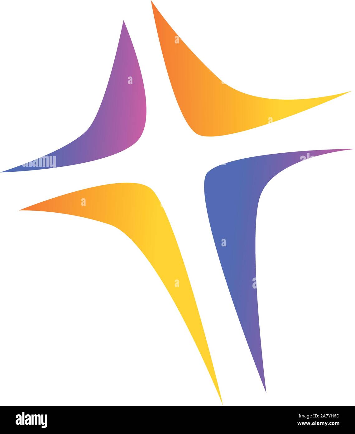 Abstract cross icon. Cartoon of abstract cross vector icon for web ...