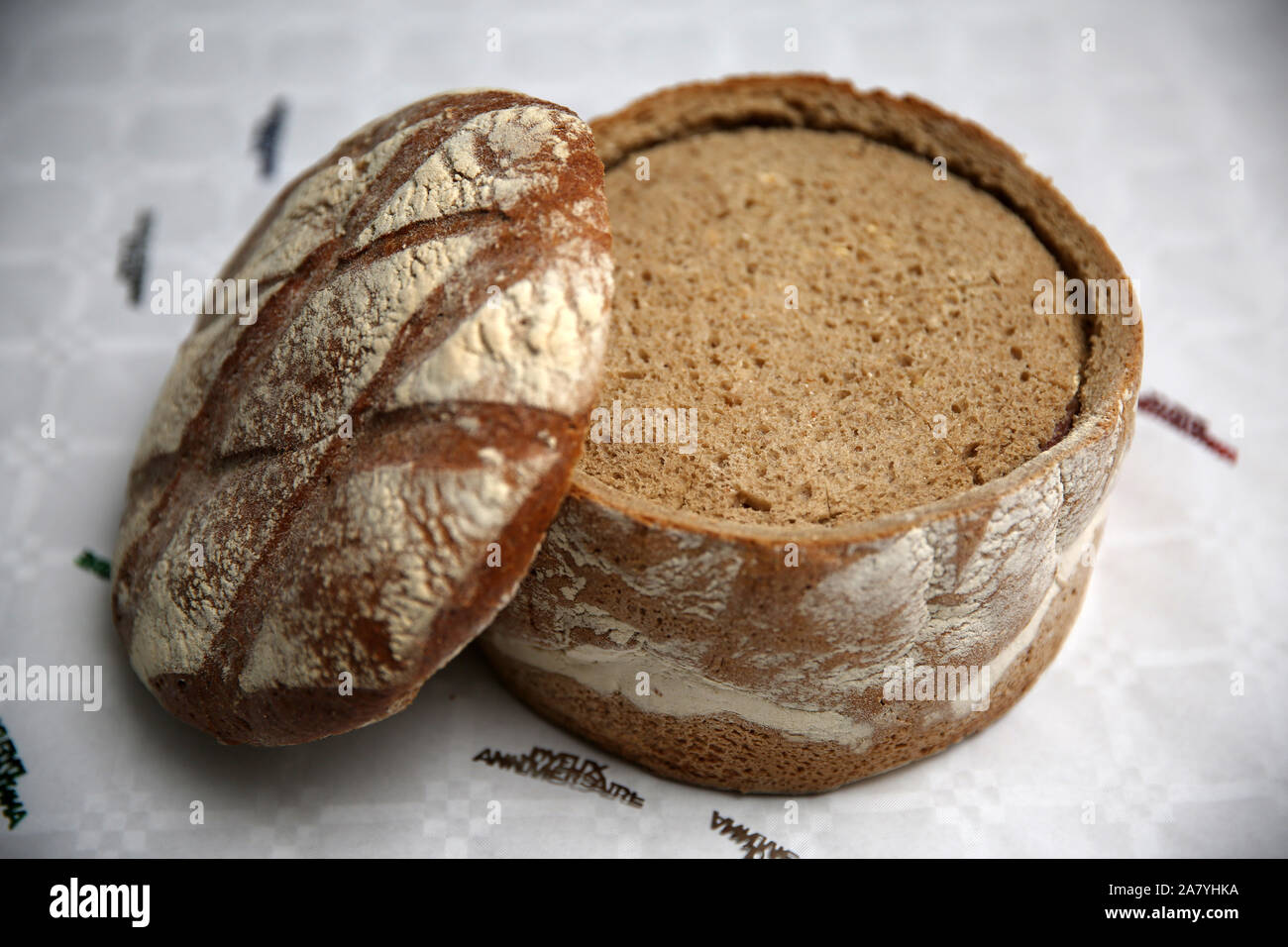 Bread basket made of bread,France Stock Photo Alamy