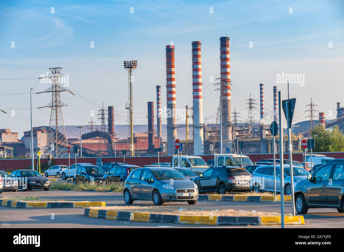 ArcelorMittal steel work factory in Taranto, Italy Stock Photo