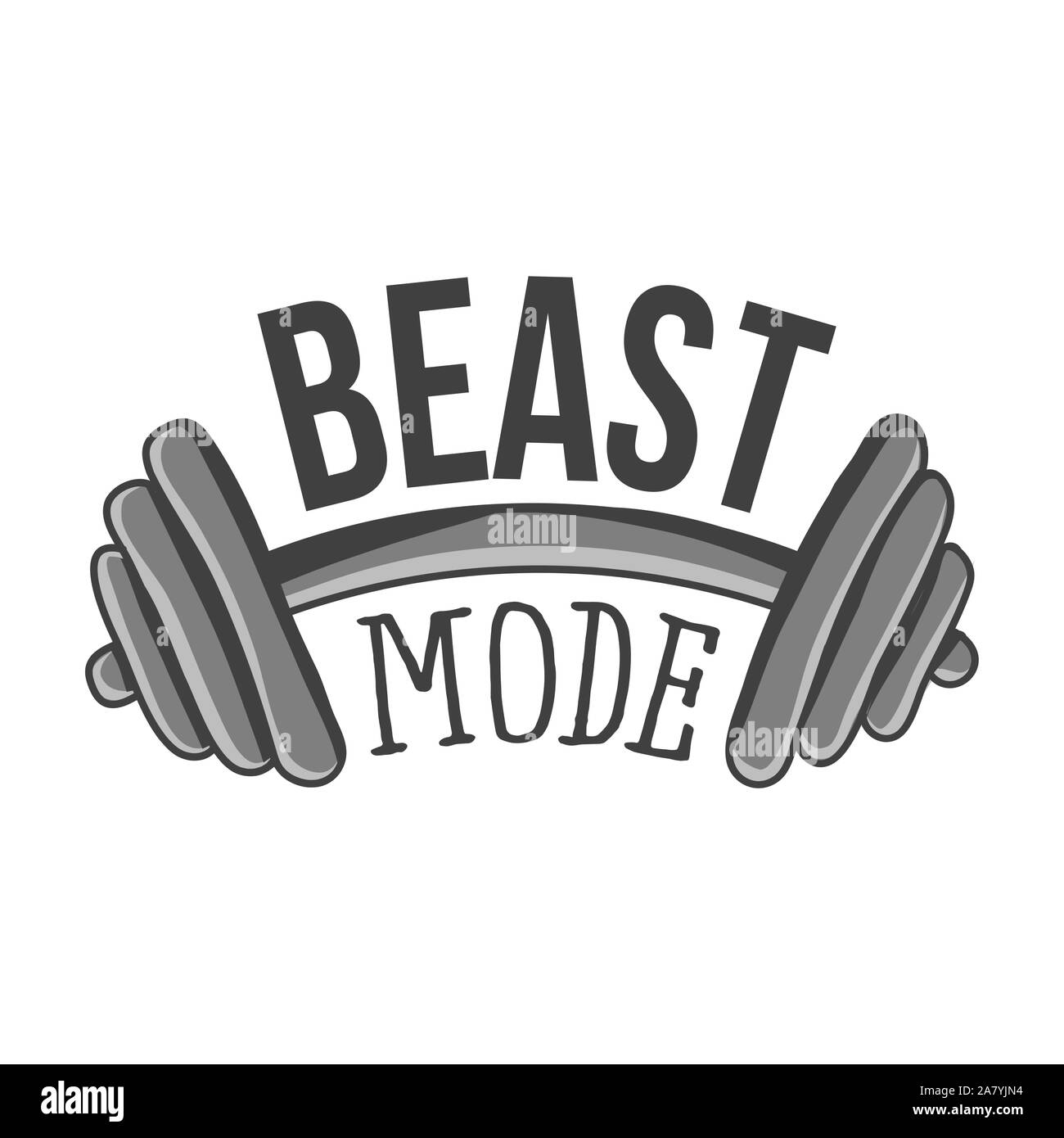 Beast mode - lovely lettering calligraphy quote. Gym wisdom or t-shirt. Motivation poster. Modern vector design. Stock Vector