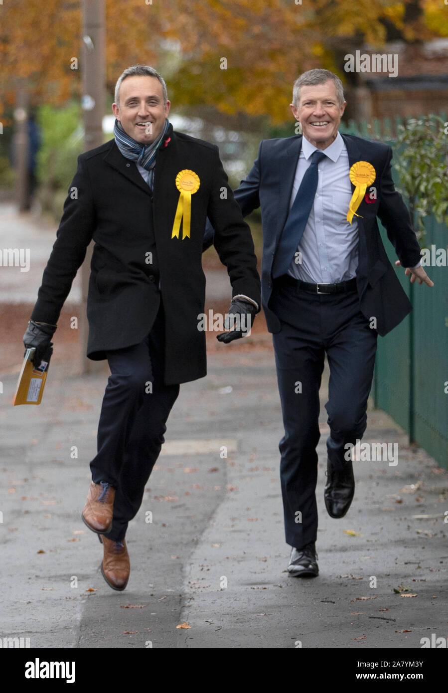 Scottish Liberal Democrat leader Willie Rennie (right) and party ...