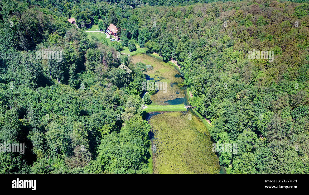 View of the Jankovac Lake in Papuk Nature Park, Croatia Stock Photo