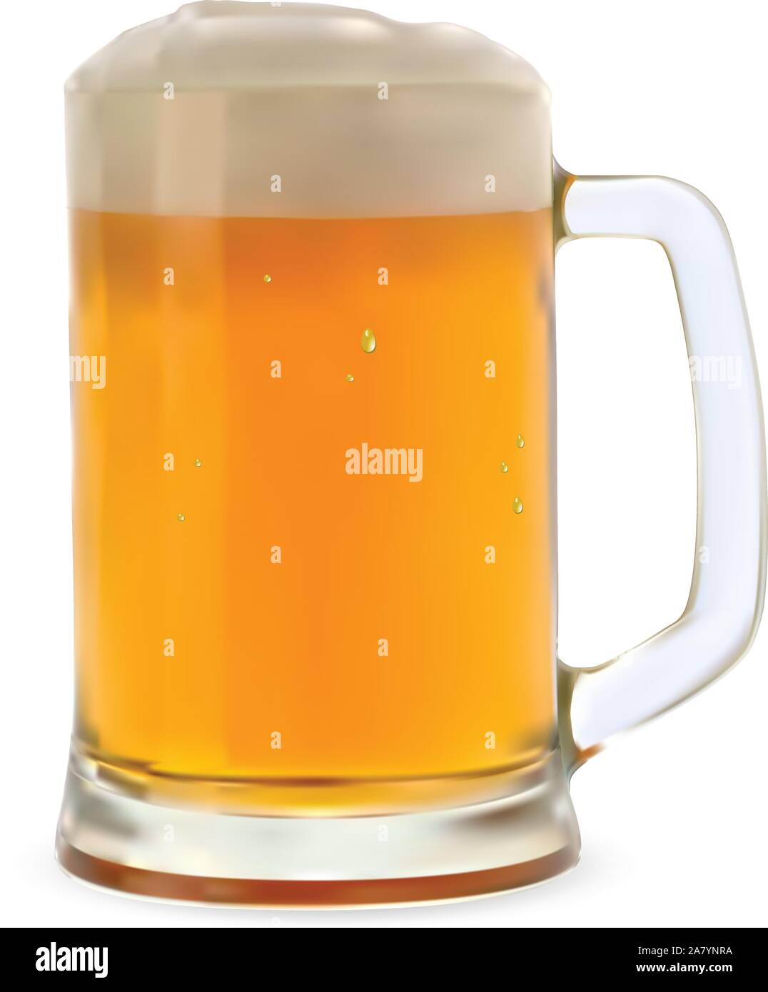 Mug of beer on a white background vector Stock Vector Image & Art - Alamy