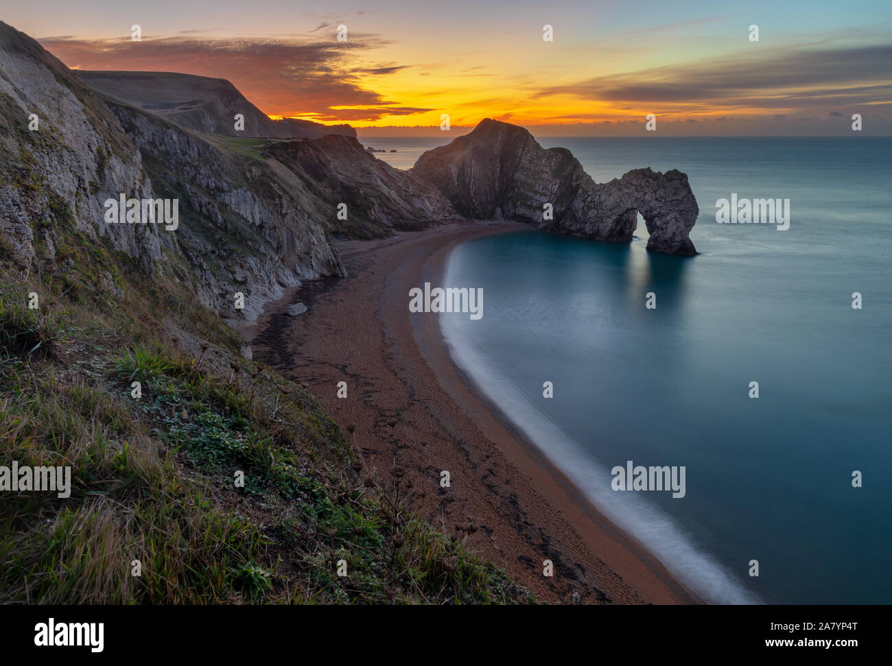 Durdle Door Dorset England Beautiful Sunrise On Dorset s Coast 