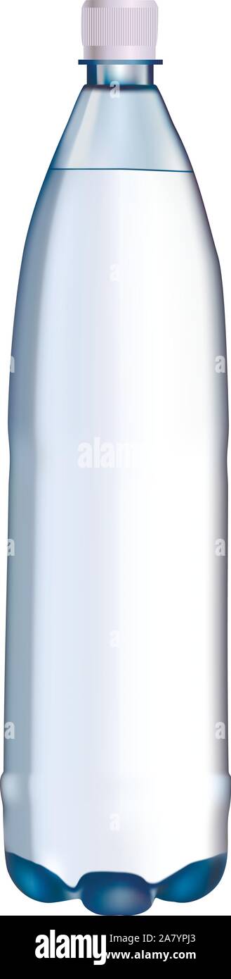 plastic water bottle on a white background vector Stock Vector