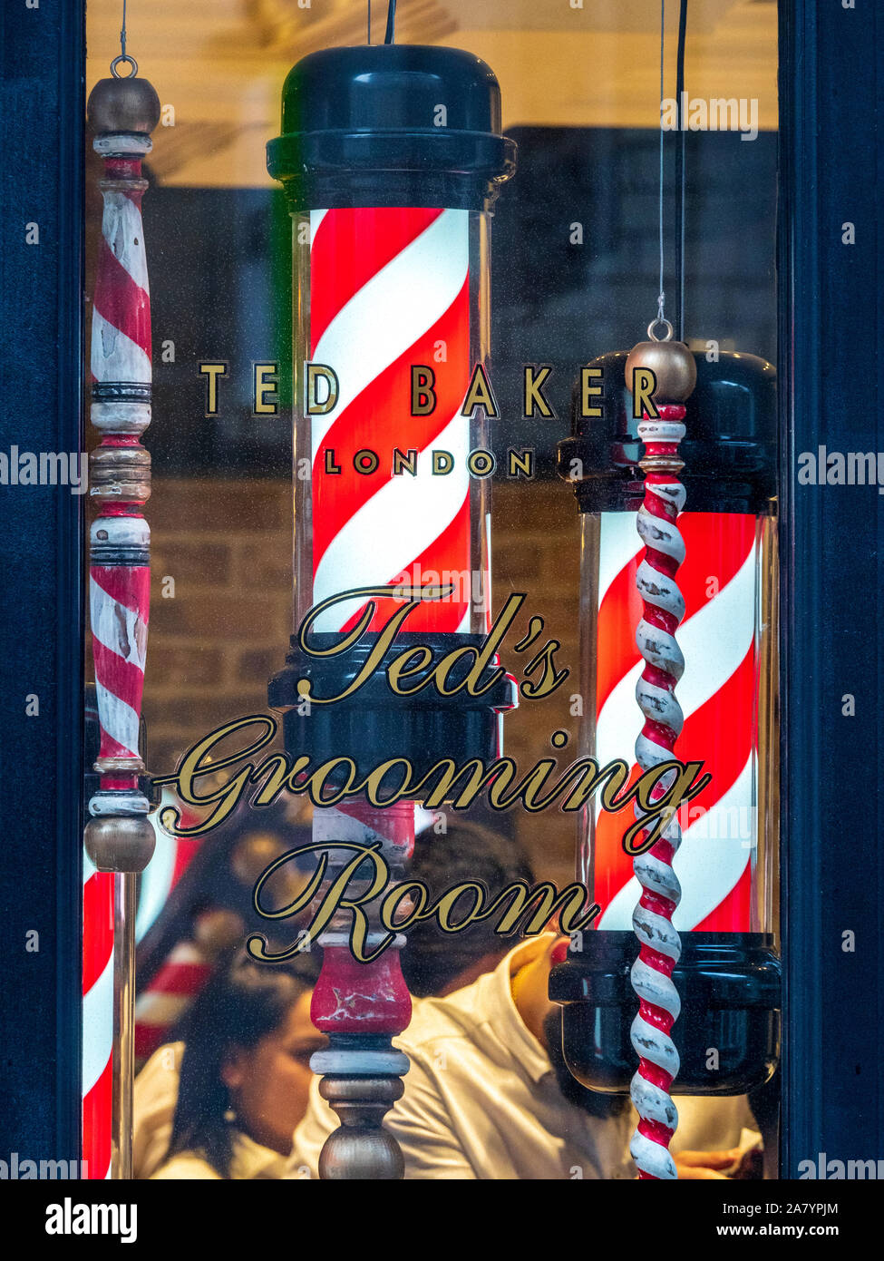 Ted's Grooming Room - Ted Baker Barbers shop in Central London Stock Photo