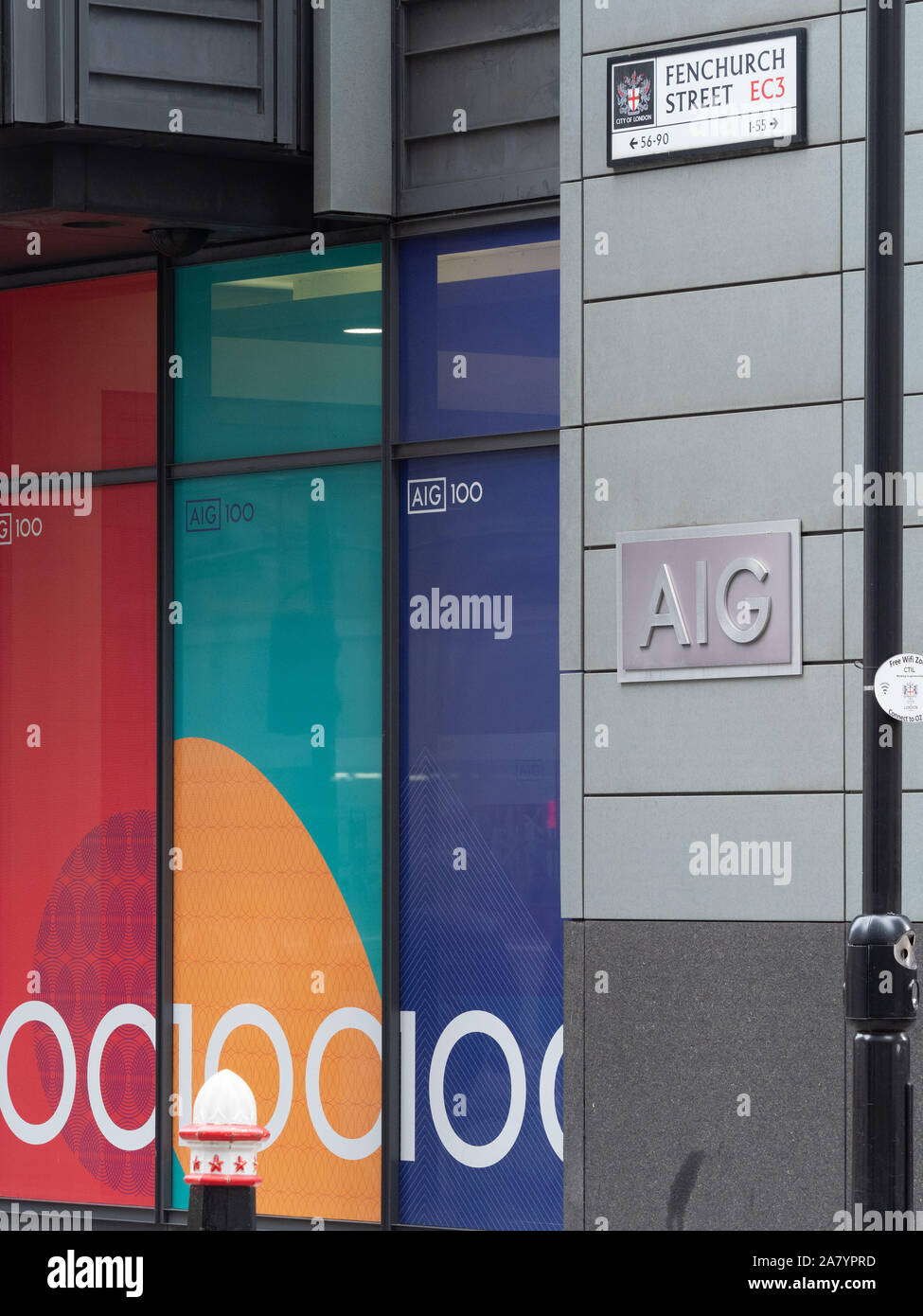 AIG Europe Headquarters at 58 Fenchurch Street in the City of London Financial District. Completed 2003, architects Kohn Pedersen Fox Associates Stock Photo