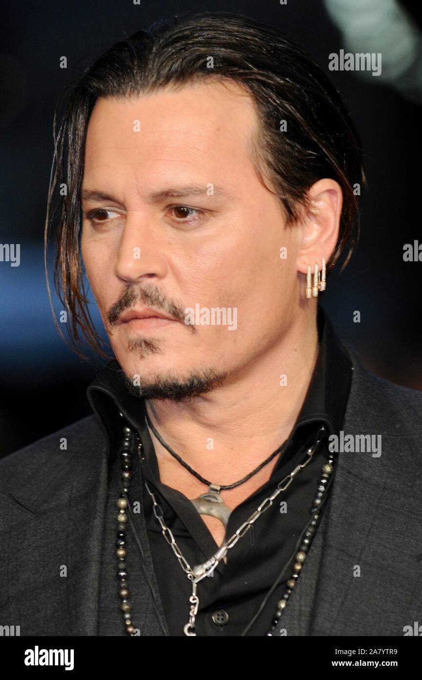 Johnny Depp. 'Black Mass' Virgin Atlantic Gala, BFI London Film Festival, London. UK Stock Photo