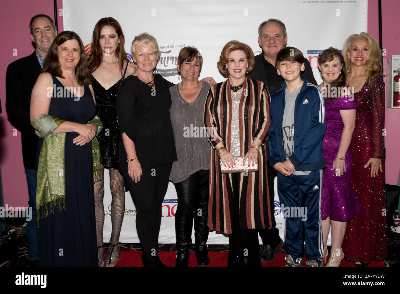 VAN NUYS, CALIFORNIA - NOVEMBER 1, 2019: Turnover Theatrical Film Premiere at the Regency Theater. Celebrities, cast and crew, family and friends were Stock Photo