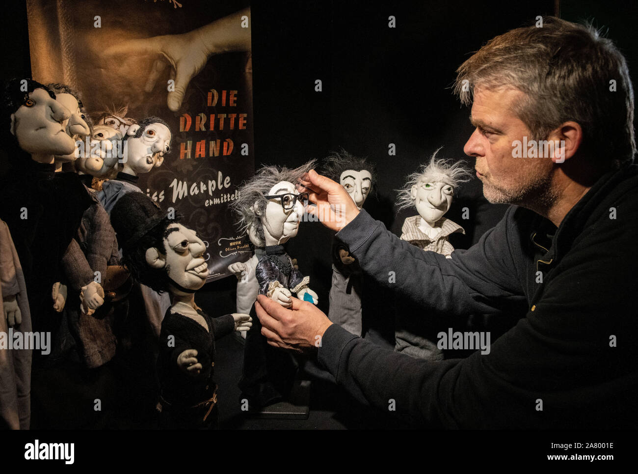 05 November 2019, Bavaria, Augsburg Puppet Master Stefan Schmieder