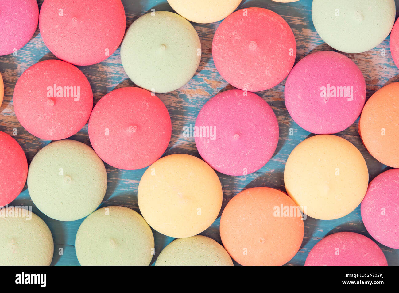Topview, colorful and variously tasty cookies or biscuit, concept confectionery Stock Photo