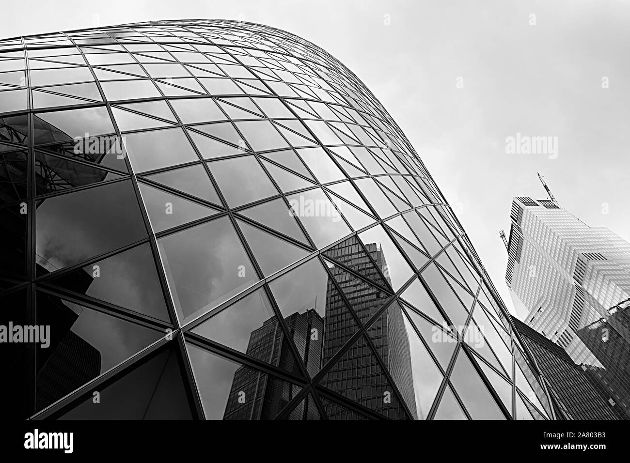 The Gherkin, 30 st mary axe skyscraper in the London City. Stock Photo