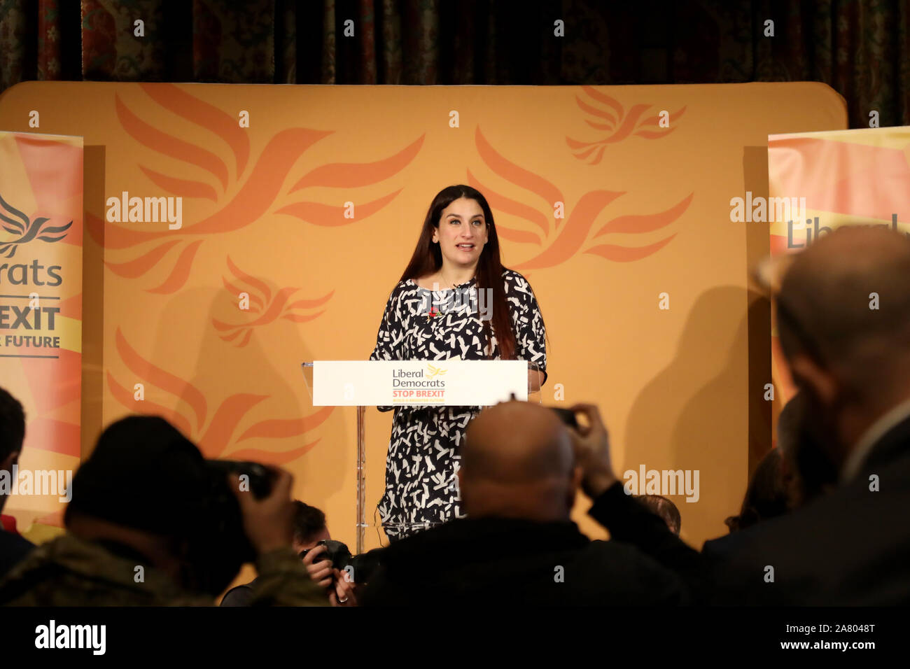 London / UK – November 5, 2019: Liberal Democrats MP Luciana Berger at the launch of party’s 2019 general election campaign at the Institution of Civil Engineers Stock Photo