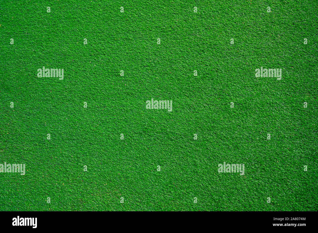 background The field of green lawn looks above. Stock Photo