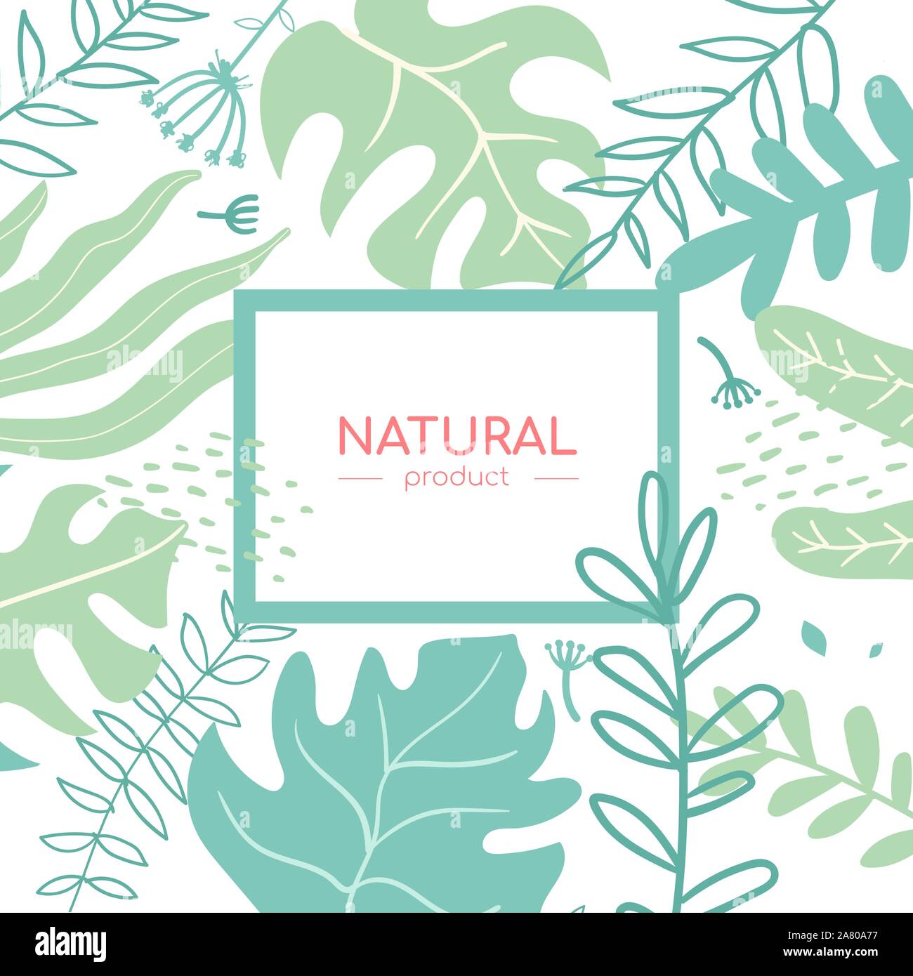 Natural product - modern flat design style abstract banner Stock Vector