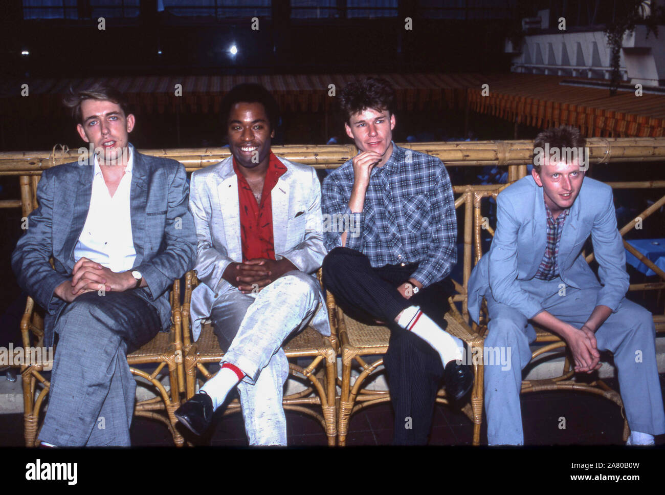 Scottish Rock band Big Country from left Mark Brzezicki,Tony Butlerr,Stuart Adamson and Bruce