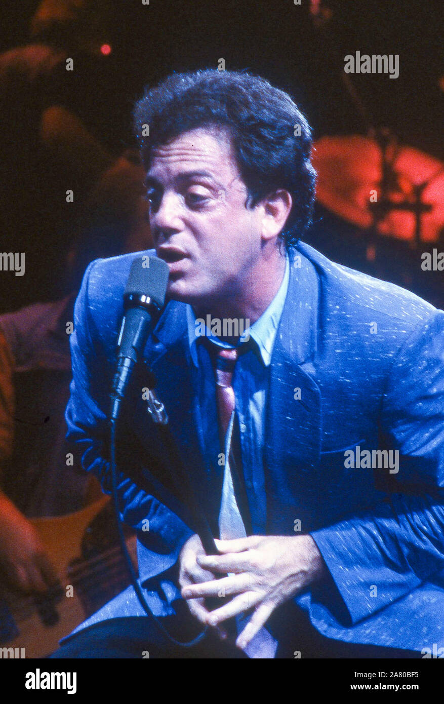 Billy Joel performing at Wembley Arena 8th June 1984 Stock Photo Alamy