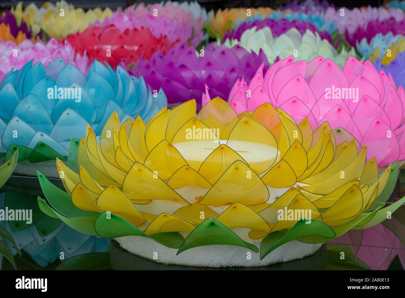 Loy Kratong Festival in Thailand Stock Photo