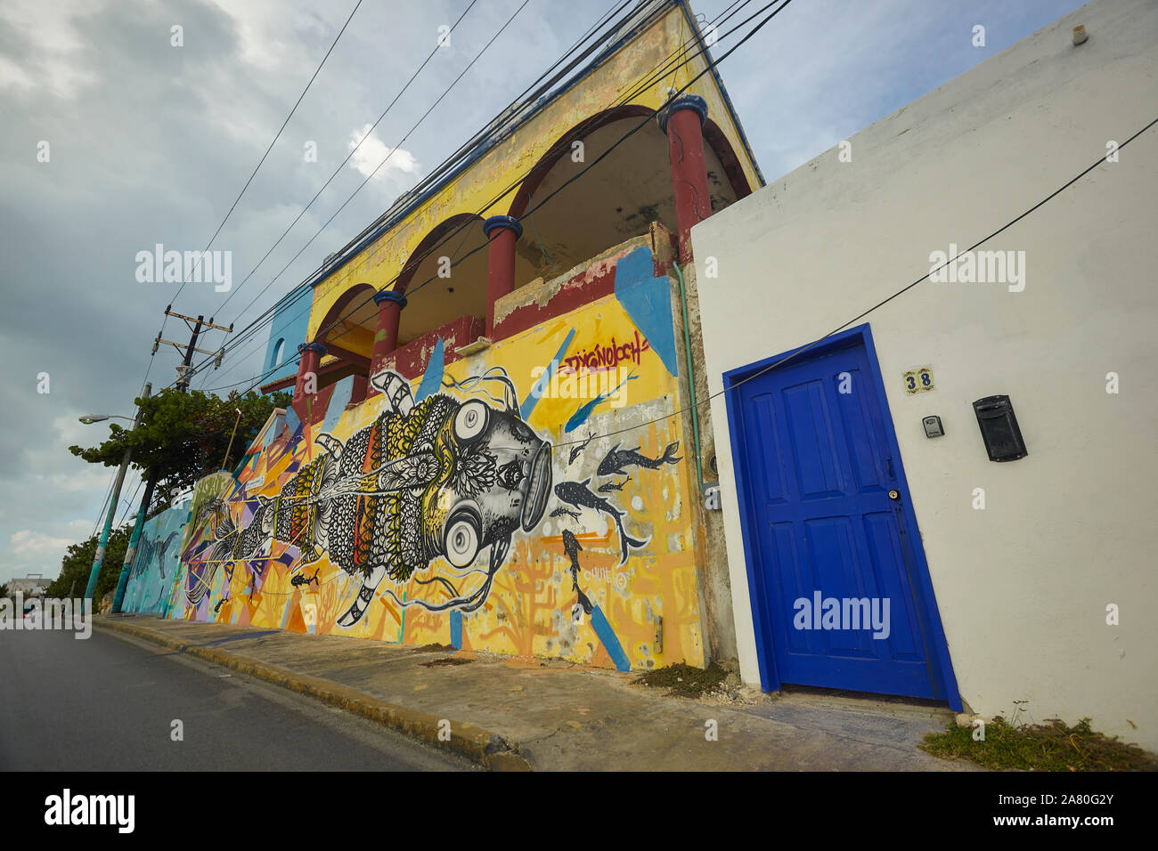 Old mansion decorated entirely with graffiti Stock Photo Alamy