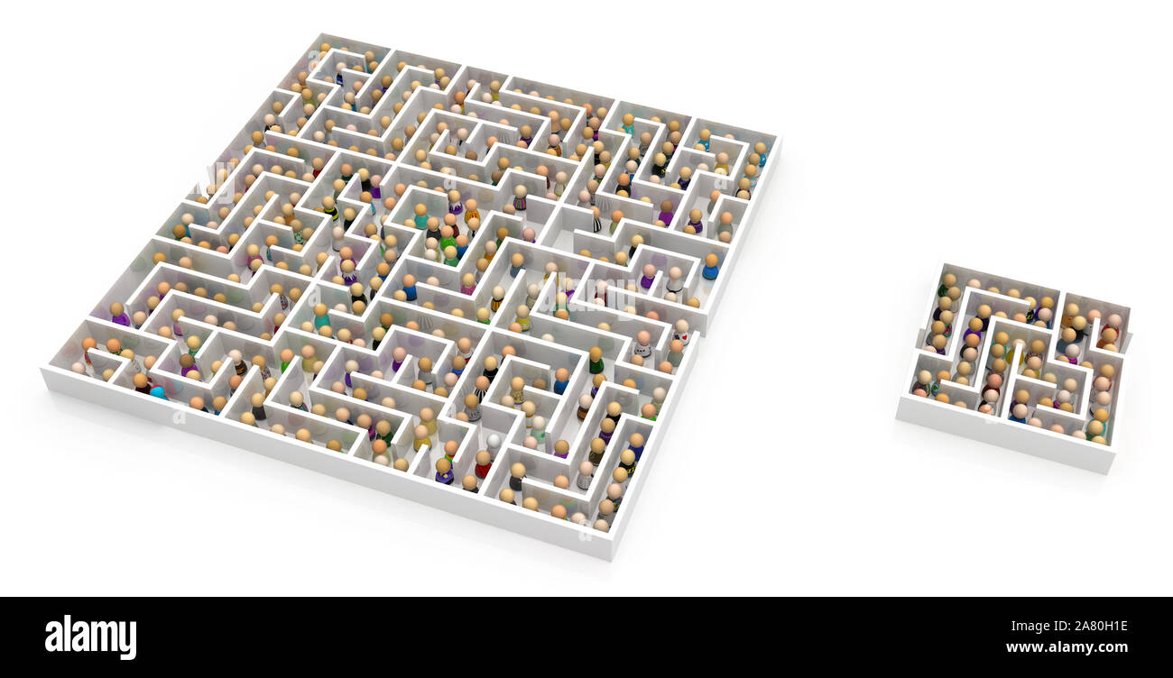 Cartoon labyrinth puzzle Cut Out Stock Images & Pictures - Alamy