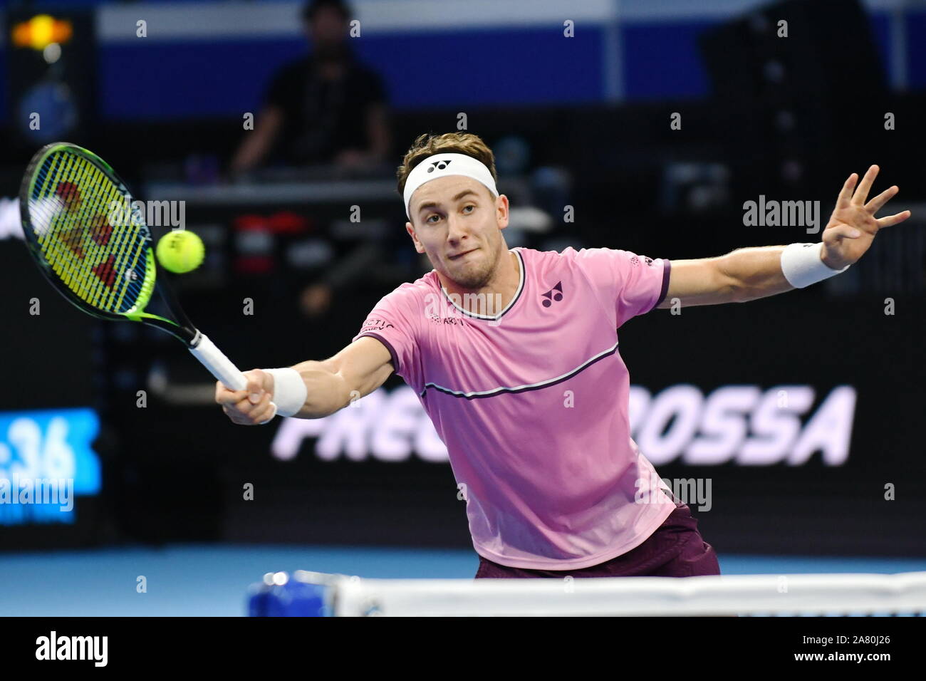 Milan, Italy, 05 Nov 2019, casper ruud during Next Gen ATP Finals - Tournament Round - Casper Ruud vs Miomir Kecmanović - Tennis Internationals - Credit LPS/Alessio Tarpini/Alamy Live News Stock Photo