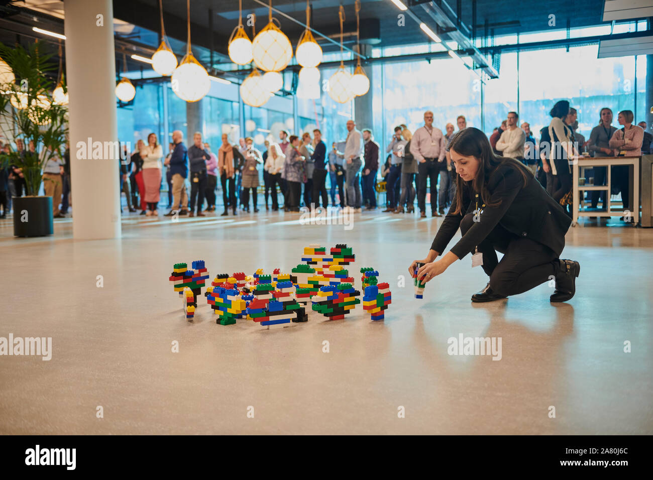 Employee at Lego Campus Stock Photo