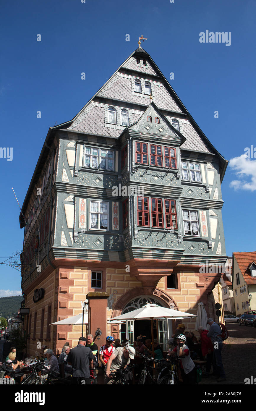 Hotel Zum Riesen (The Giant) one of the oldest hotels in Germany, Miltenberg. Lower Franconia, Bavaria Stock Photo