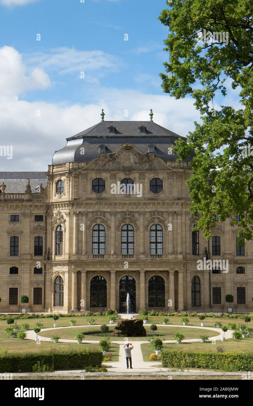 Würzburg Residence (Würzburger Residenz) Palace, Würzburg, Bavaria, Germany Stock Photo