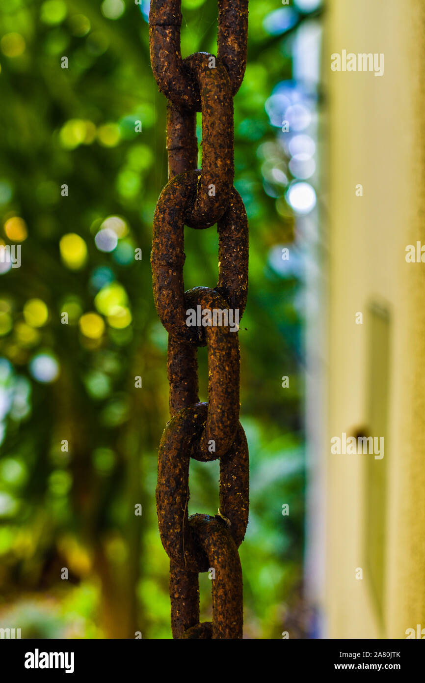Chain in the garden Stock Photo