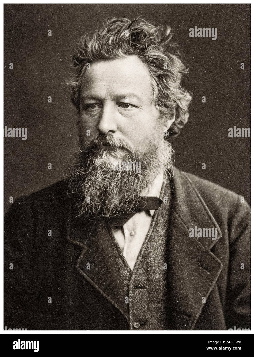 William Morris, Portrait of the Artist by Abel Lewis, photograph, 1887-1900 Stock Photo