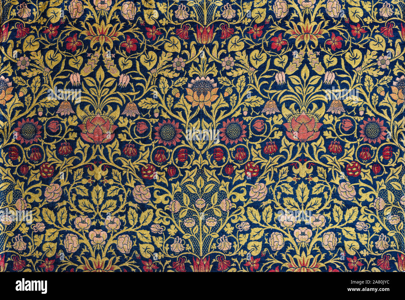 William Morris, Fabric pattern, Violet and Columbine, 1883 Stock Photo