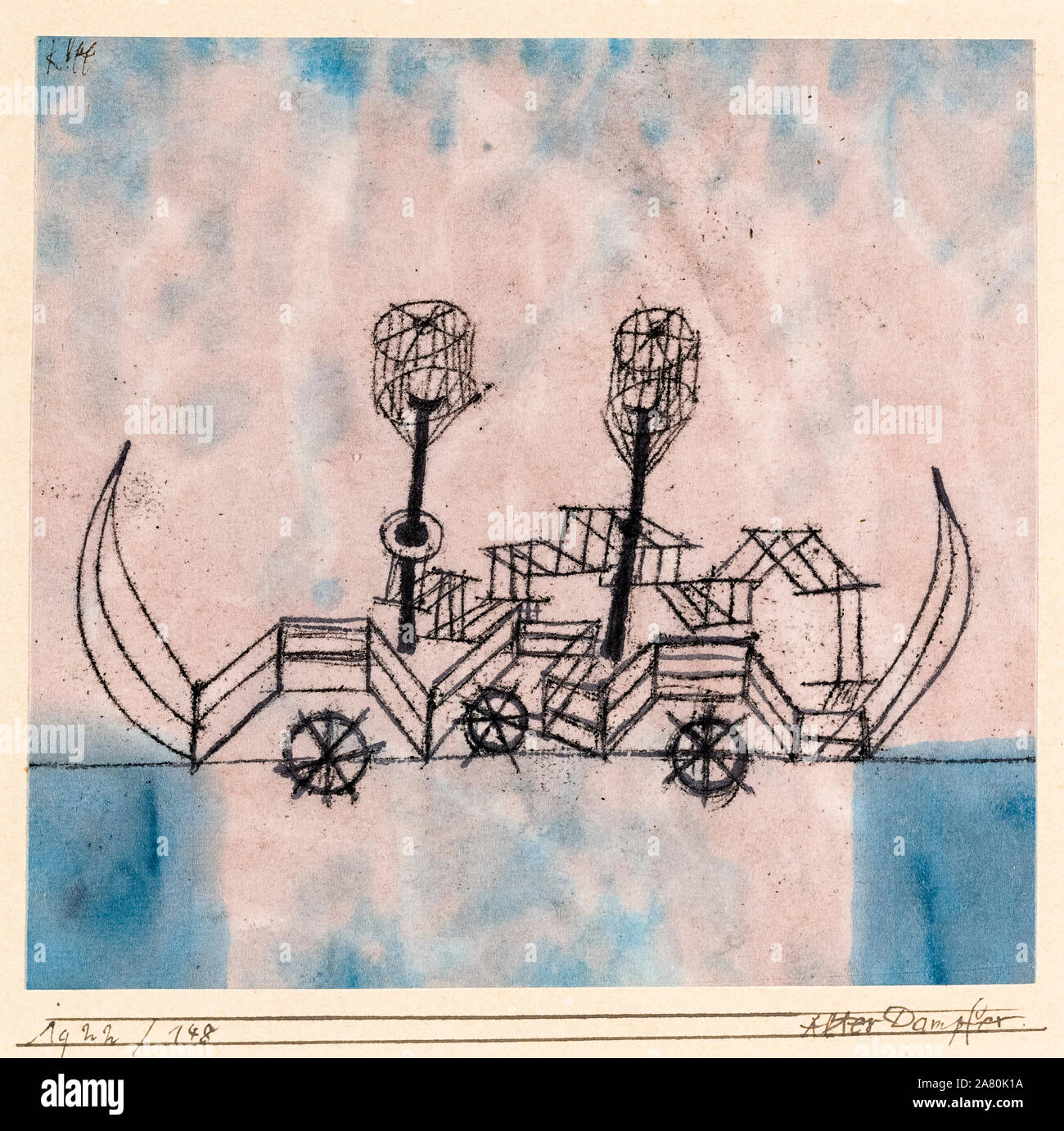 Paul Klee, Alter Dampfer, (Old Steamboat), abstract painting, 1922 Stock Photo