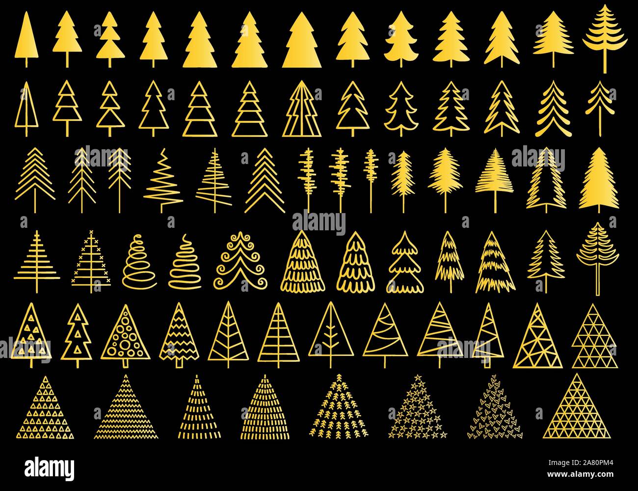 Modern tree vector elements hi-res stock photography and images - Alamy