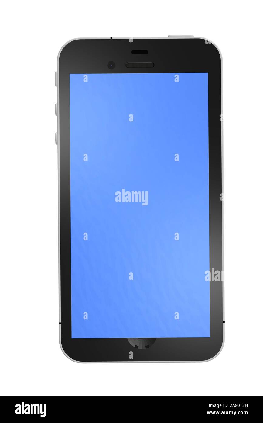 3d Illustration Smartphone isolated on white background Stock Photo - Alamy