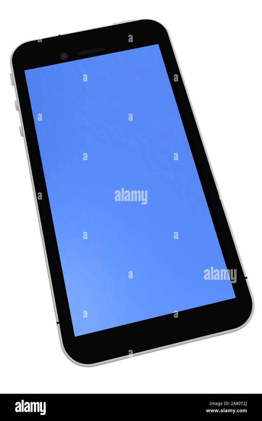 3d Illustration Smartphone isolated on white background Stock Photo - Alamy