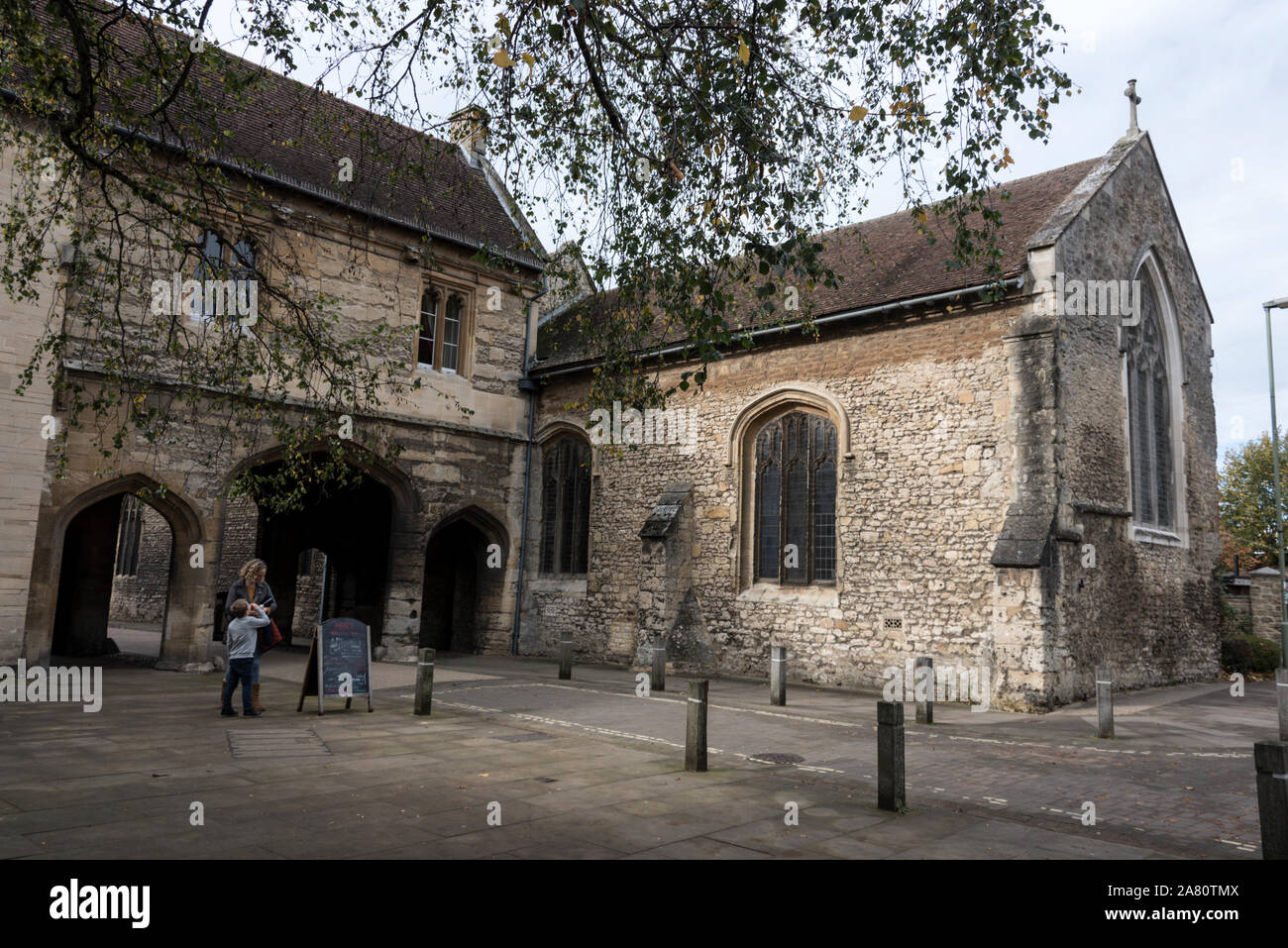 The main medieval archway connected to St. Nicholas Church in Abingdon ...
