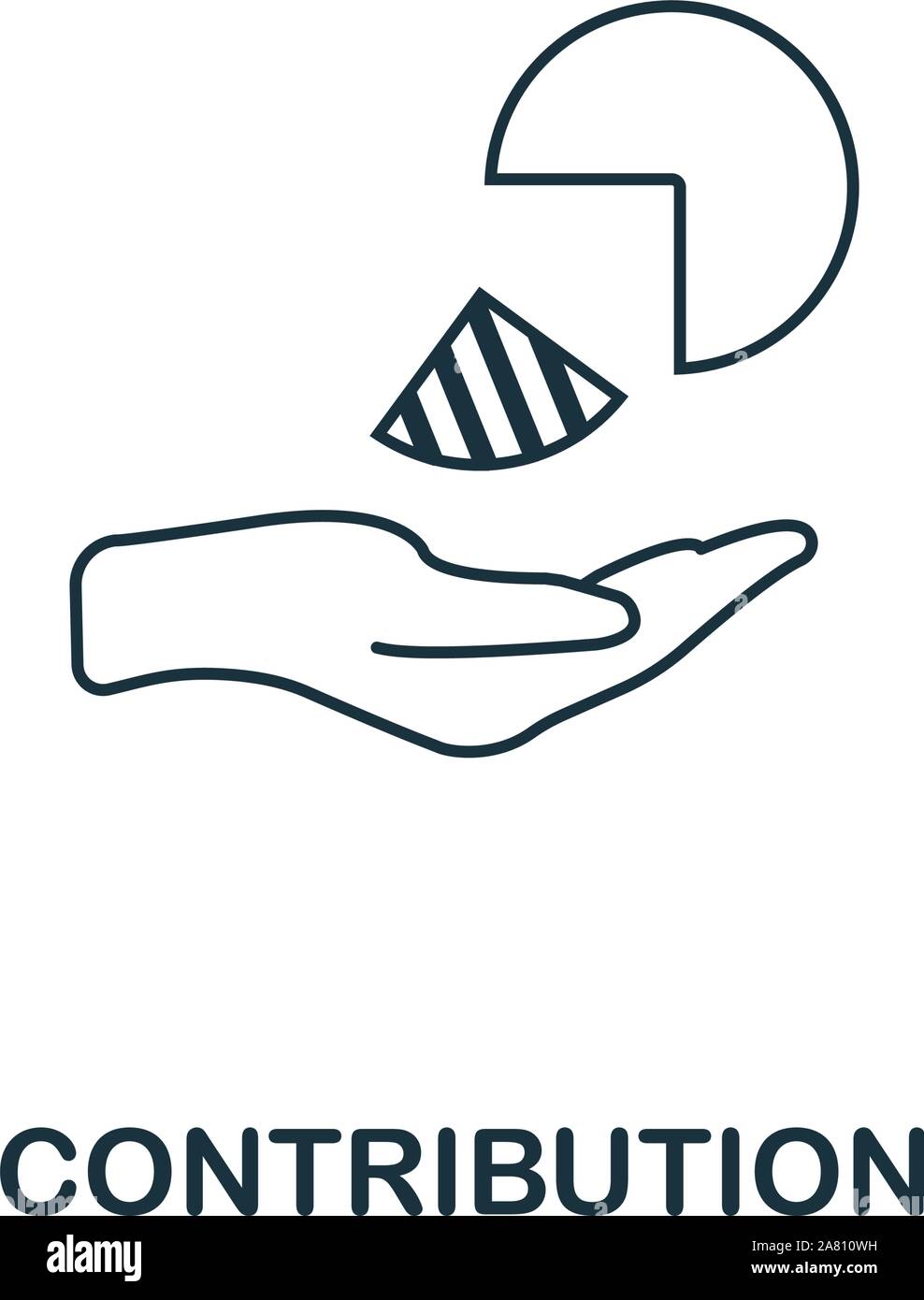 Contribution icon outline style. Thin line creative Contribution icon ...