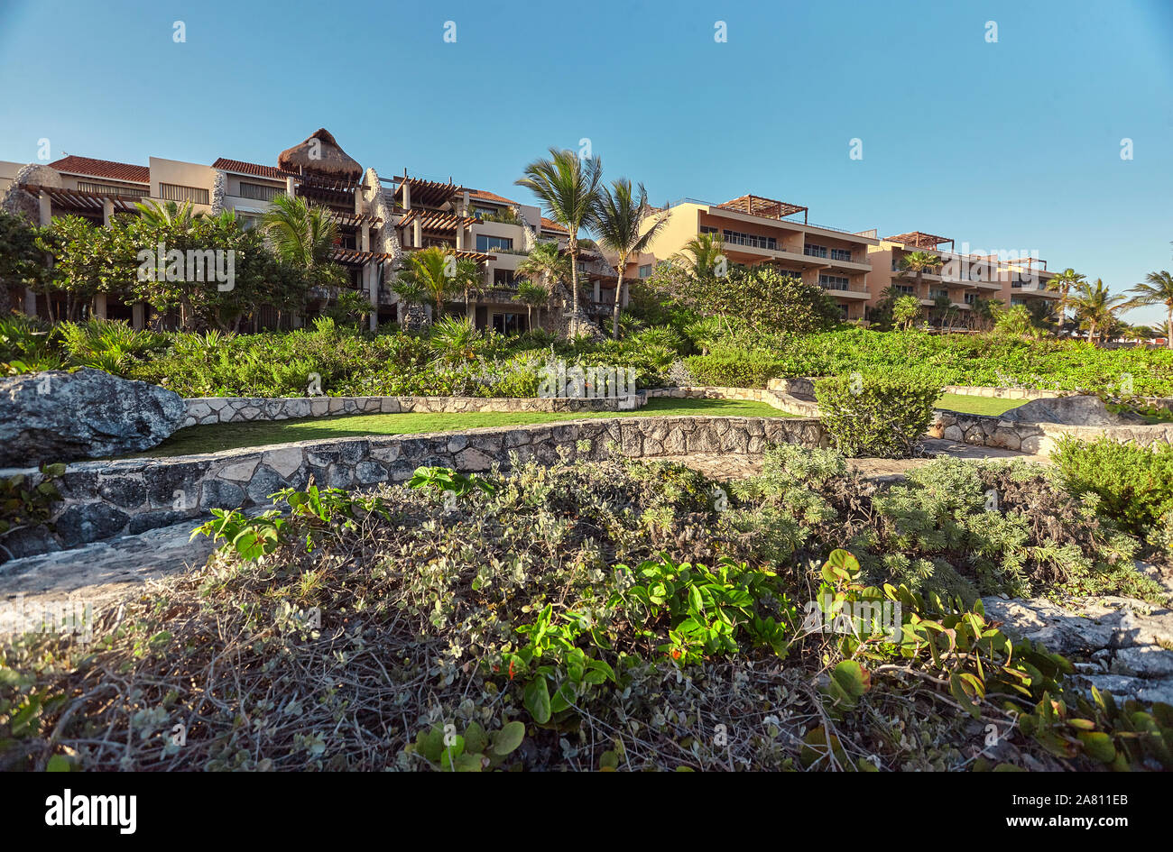 Dream homes in the Mayan Riviera in Mexico Stock Photo Alamy