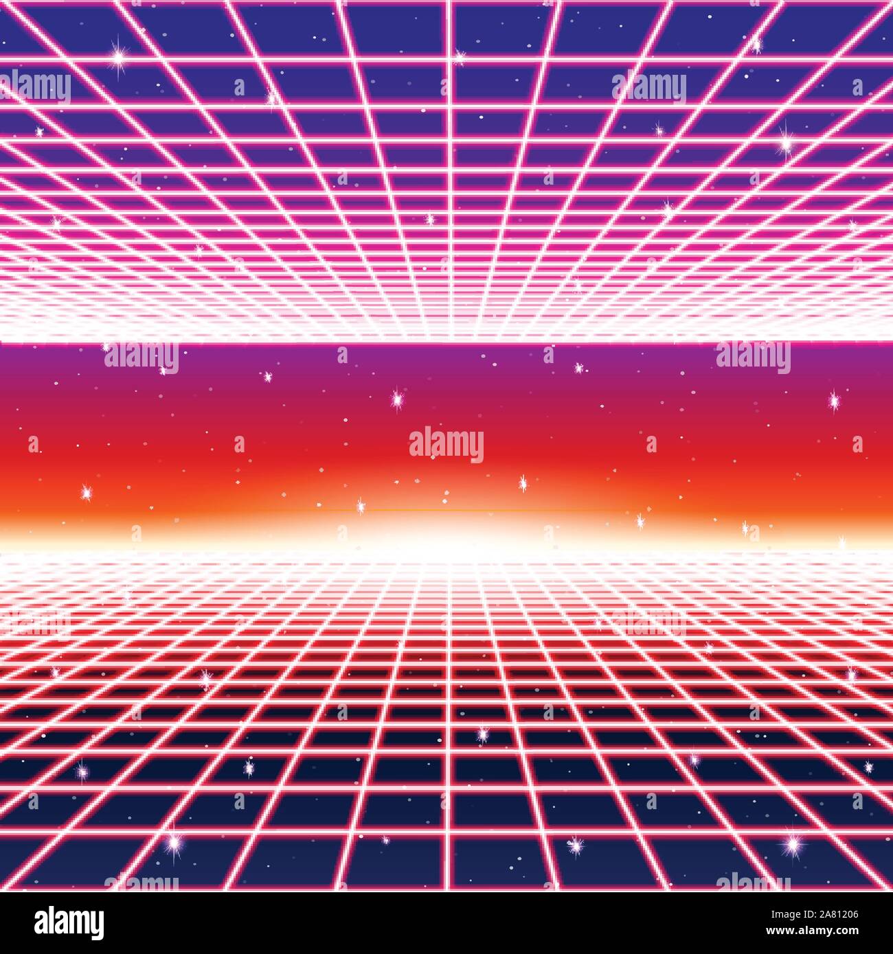 Retro neon background with 80s styled laser grid and stars Stock Vector  Image & Art - Alamy