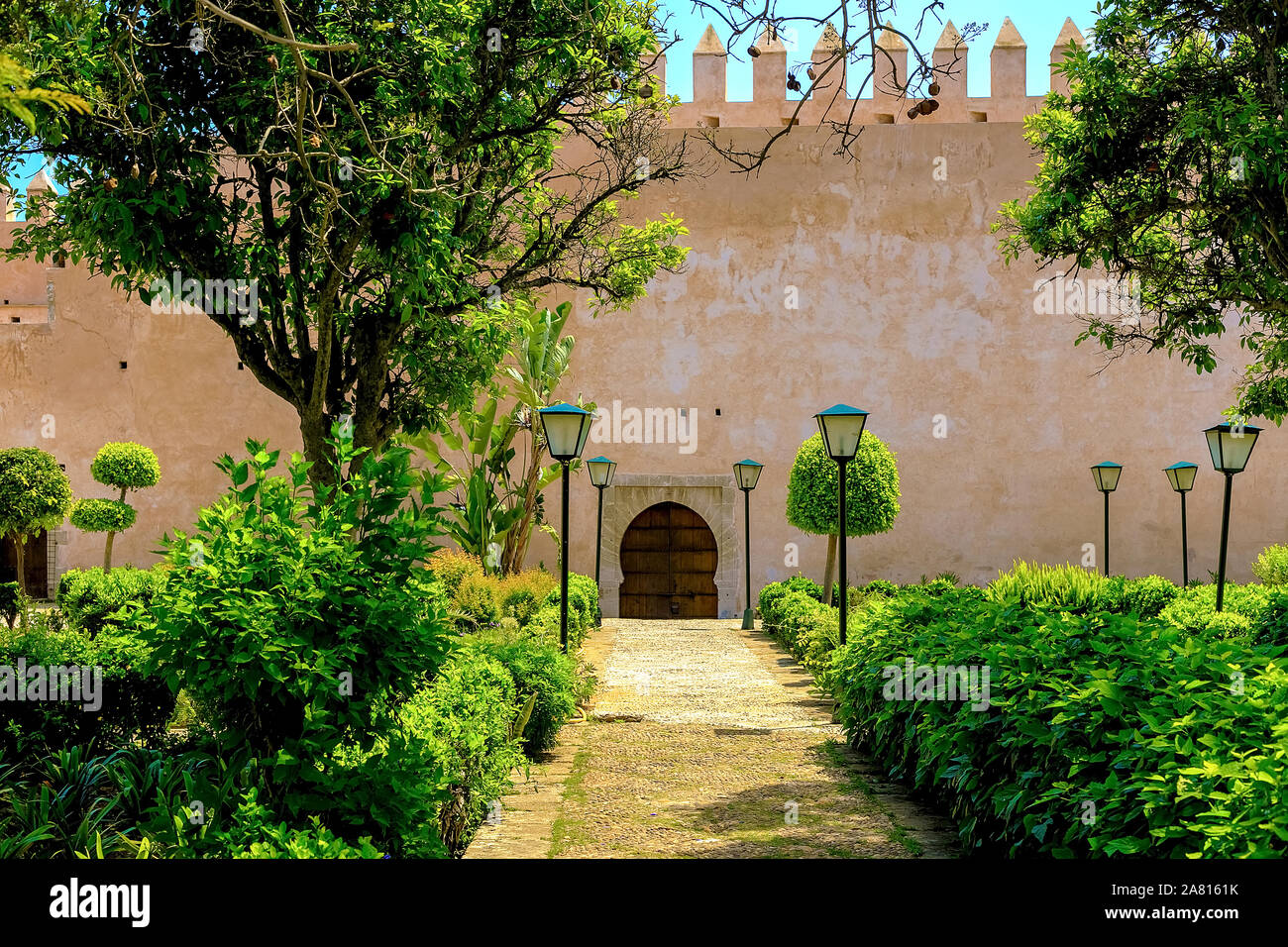 View of the Andalusian Gardens in The Kasbah of the Udayas ancient ...
