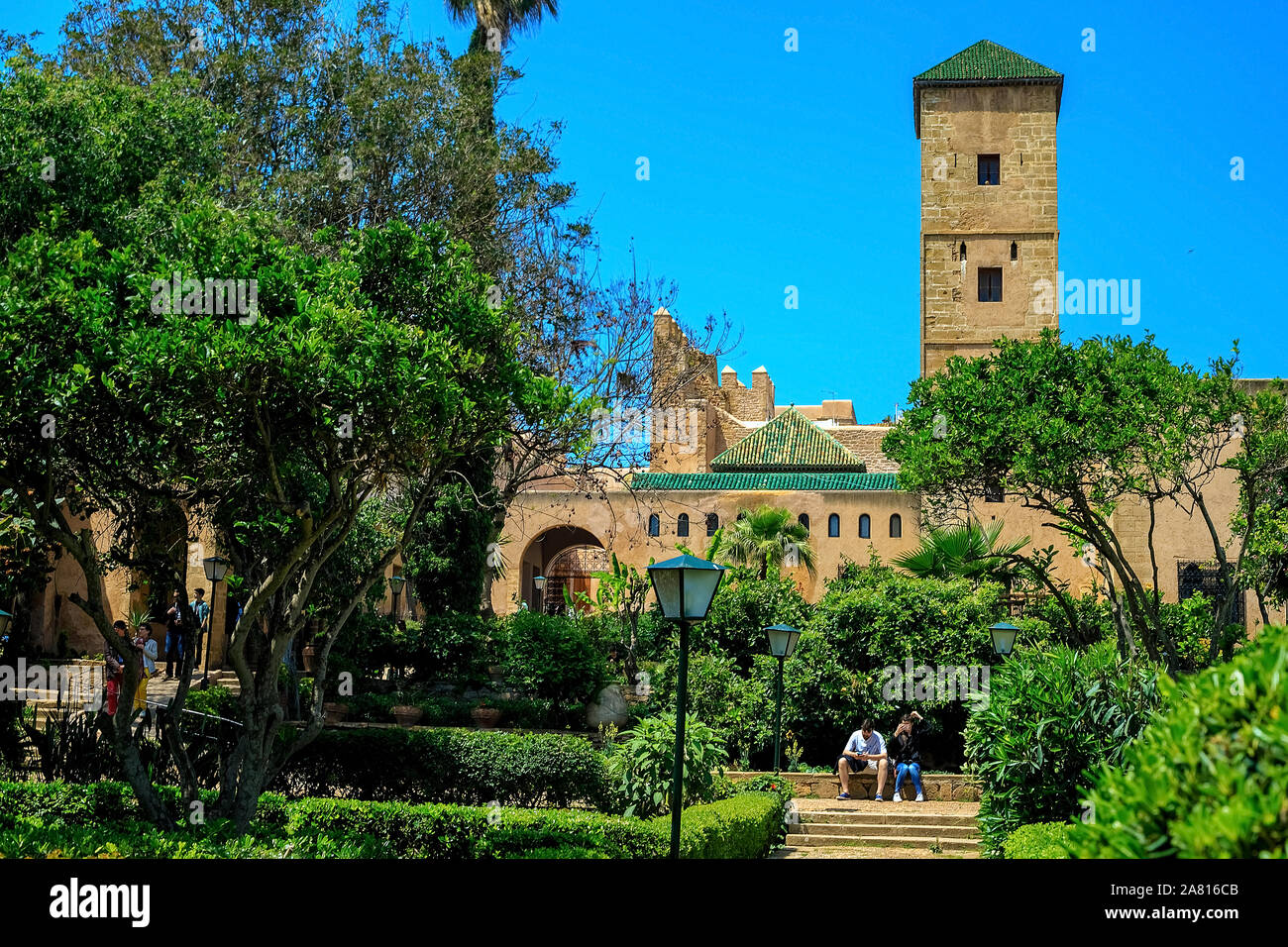 View of the Andalusian Gardens in The Kasbah of the Udayas ancient ...