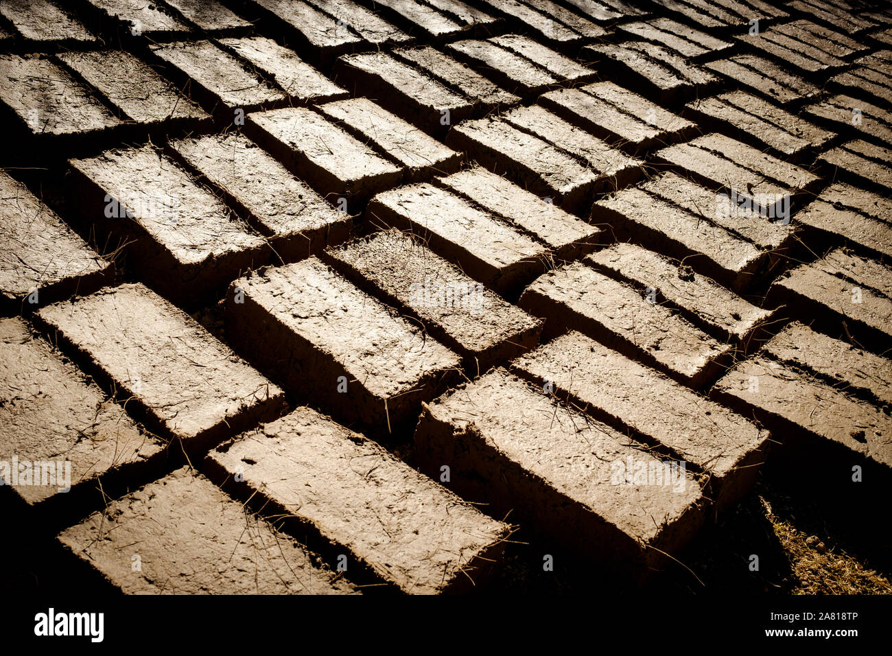 Adobe bricks drying in the sun hi-res stock photography and images - Alamy