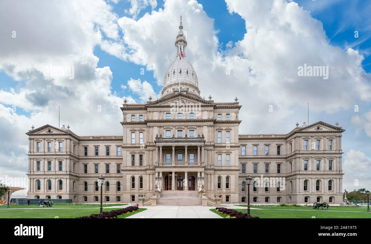 Michigan State Capitol, Lansing, Michigan, USA Stock Photo