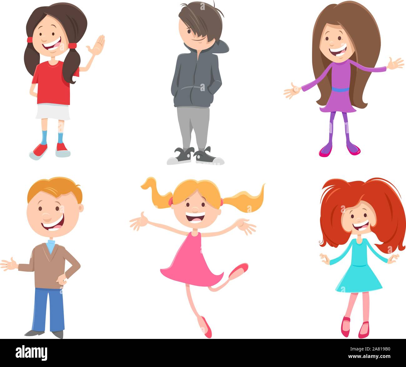 Cartoon Illustration of Happy Children and Teen Kids Characters Set Stock Vector Image & Art - Alamy Cartoon Illustration of Happy Children and Teen Kids Characters Set Stock Vector Image & Art - Alamy