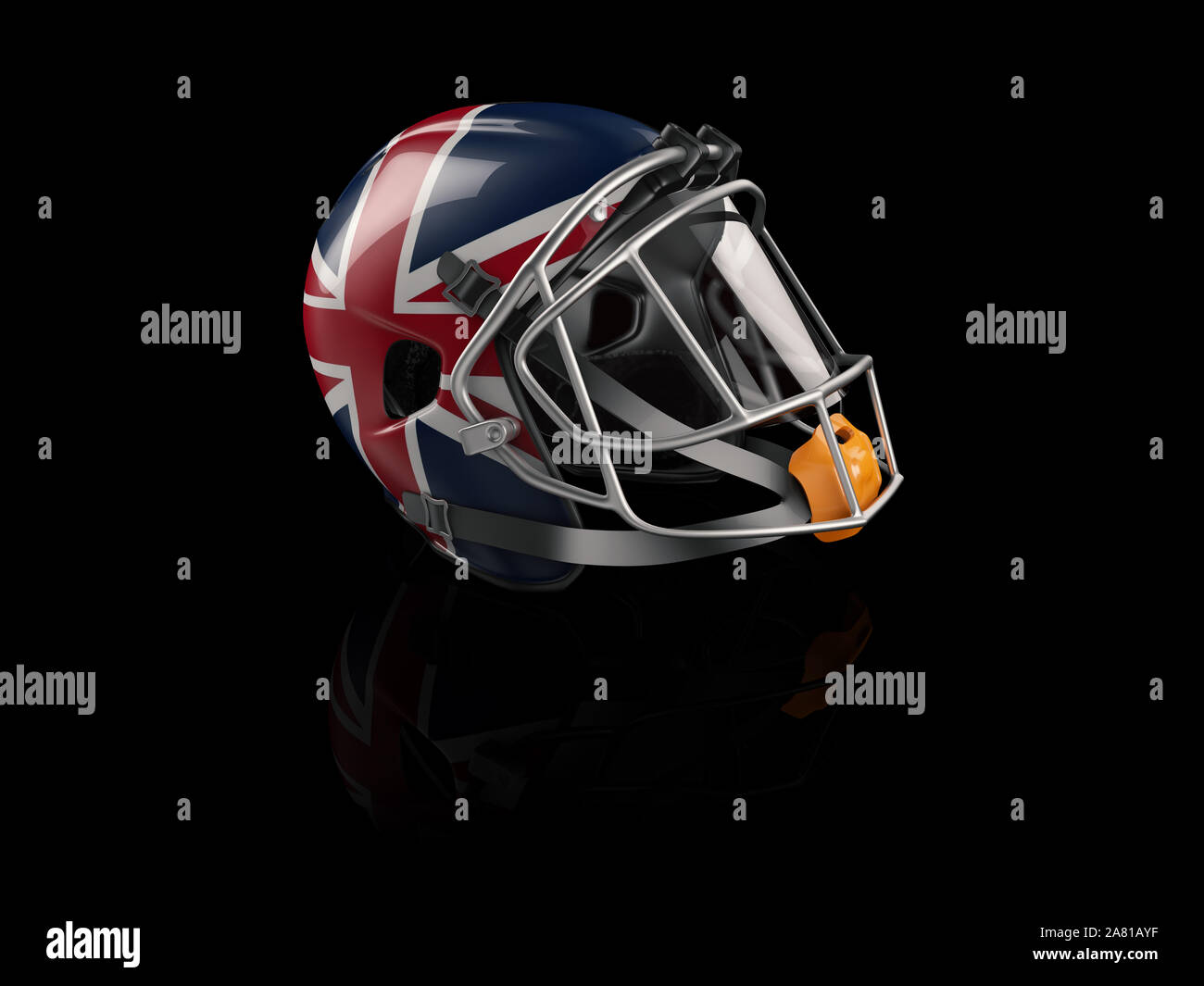 Regby helmet color flat icon for web and mobile design Stock Photo