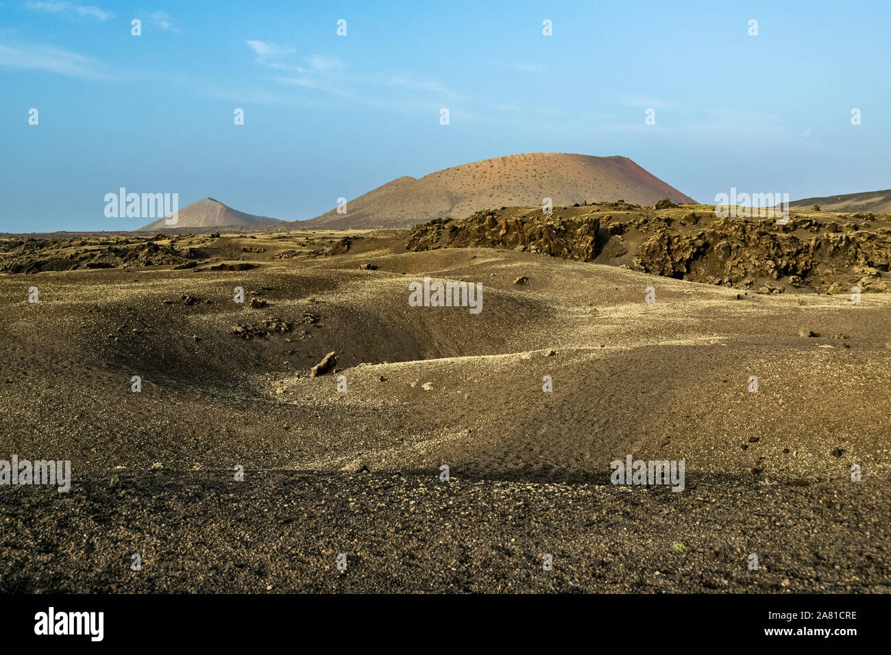 Volcanic landscape of Lanzarote Stock Photo